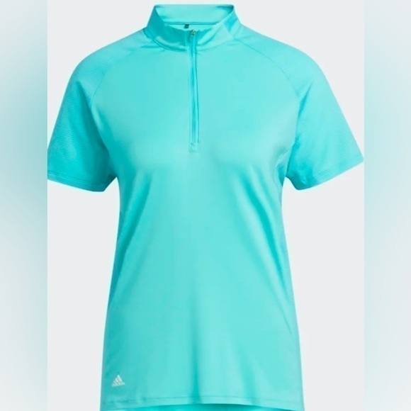 QUARTER-ZIP mock neck polo shirt turquoise FIFA world cup quatar 2022 - Picture 5 of 15